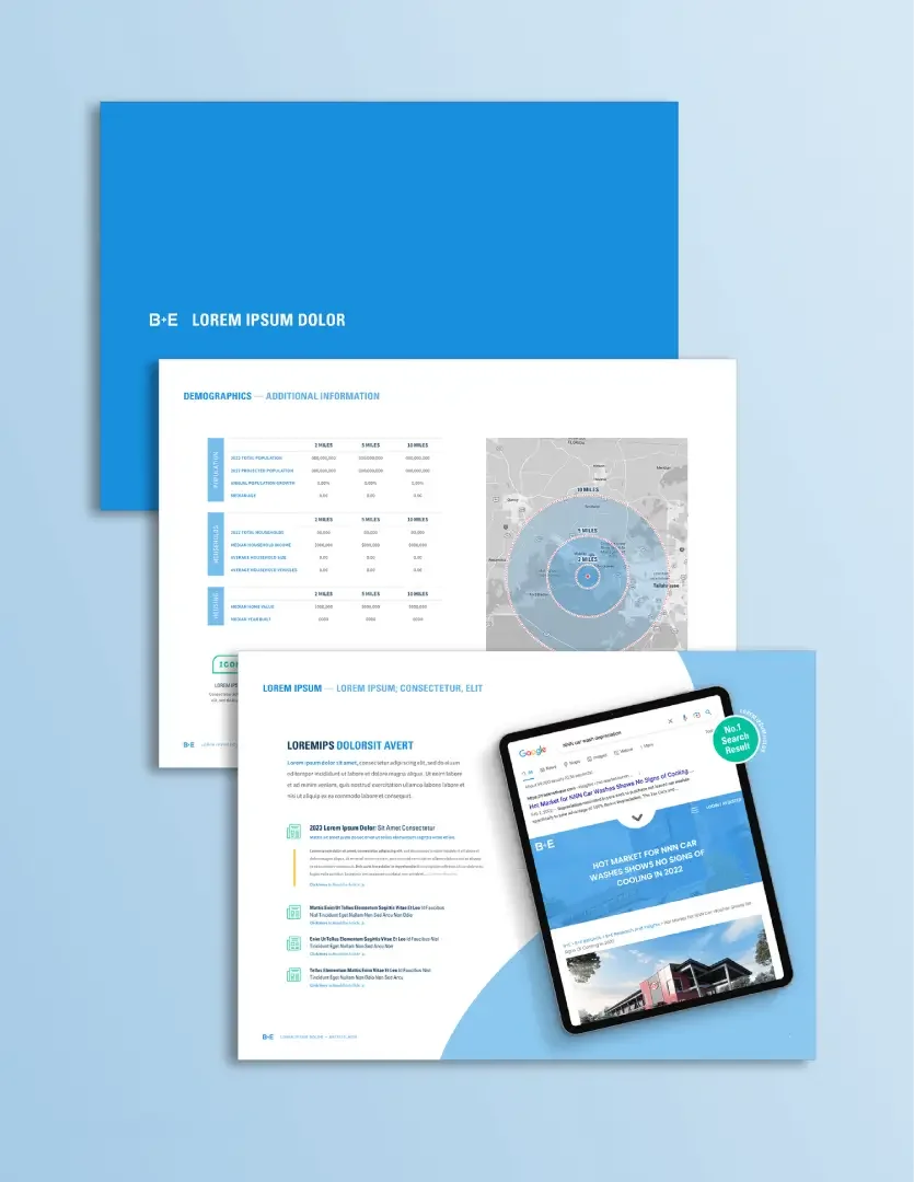 Sales document mockup