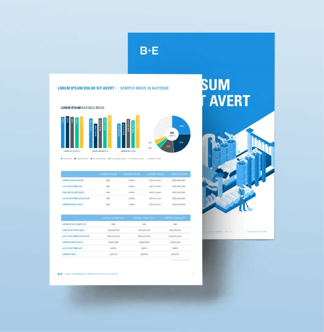 Mockup of monthly report