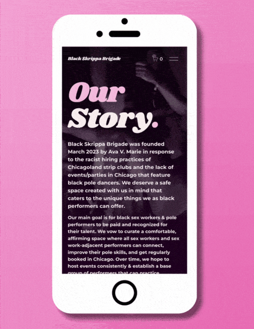 Moving mockup of BSB about page