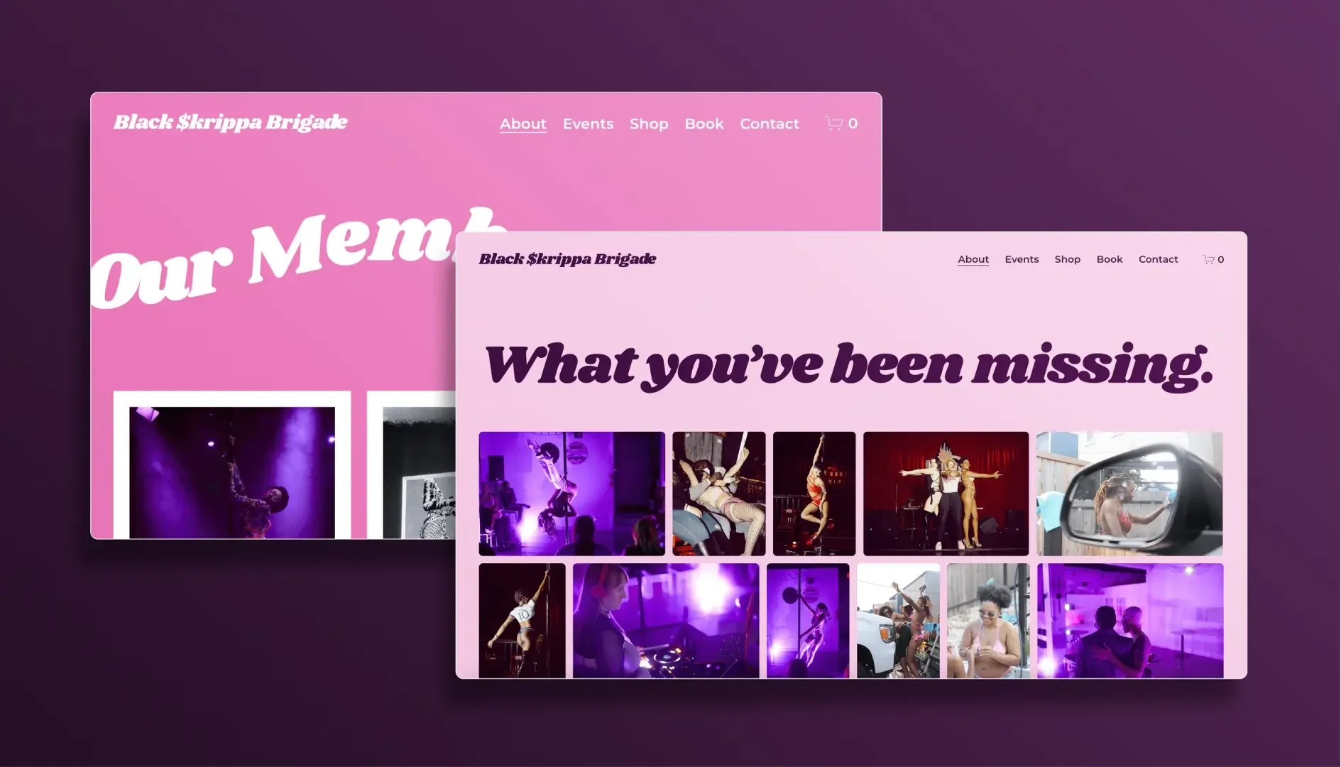Mockup of BSB website pages