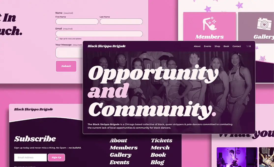 Mockup of BSB website