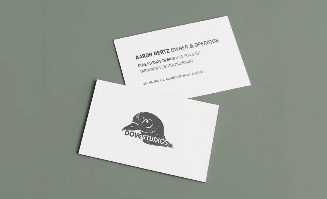 Dove Studios business card mockup