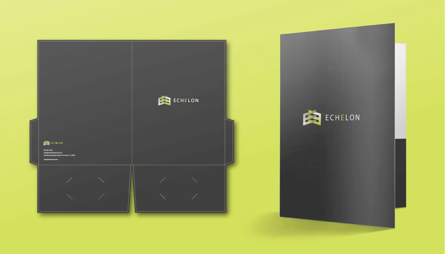 Mockup of Echelon client folders